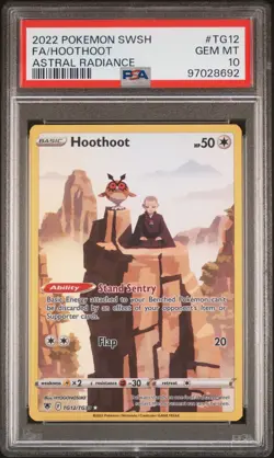 2022 POKEMON SWORD & SHIELD ASTRAL RADIANCE #TG12 FULL ART/HOOTHOOT PSA 10 - Image 1