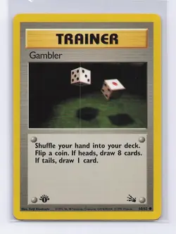 Gambler 60/62 Common Fossil Pokemon 1st Edition Lightly Played - Image 1