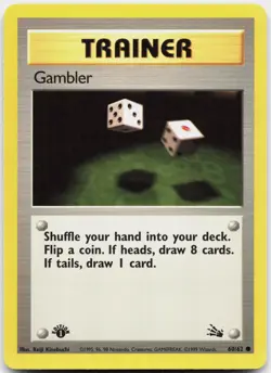 Gambler 60/62 Common Fossil Pokemon 1st Edition Lightly Played - Image 1