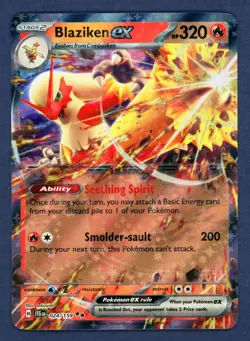Blaziken ex 024/159 Double Rare Journey Together Pokemon Holo Near Mint - Image 1