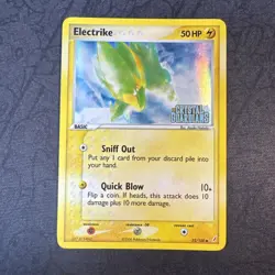 Electrike 52/100 Crystal Guardians Reverse Holo Pokemon - Image 1