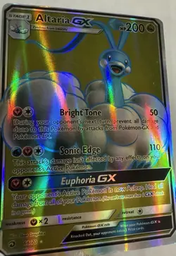 Altaria GX FULL ART ULTRA RARE 68/70 Pokemon SM Dragon Majesty TCG Holo - Image 1