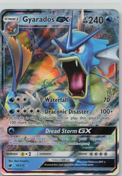 Gyarados GX 18/111 Holo GX Rare Crimson Invasion Pokemon Near Mint - Image 1