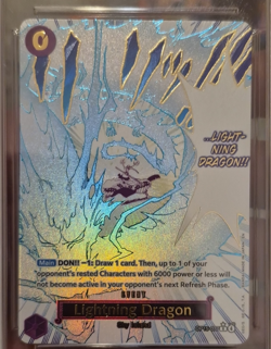 One Piece Lightning Dragon OP15-077 Sky Island Event Holo Card Bandai - Image 1