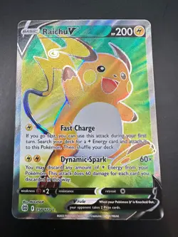 Raichu V (158/172) Brilliant Stars Ultra Rare Full Art Holo Card! - Image 1