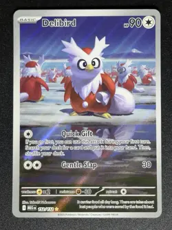 Delibird 152/132 Illustration Rare Mega Evolution Pokemon Card TCG NM - Image 1