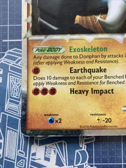 107/123 | Donphan HOLO | HeartGold & SoulSilver | Pokemon Card | VERY GOOD - Image 4