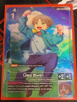 Gundam Card Game Phantom Aria Uso Ewin GD04-081 R+ Rare+ Alternate Alt Art NM - Image 1