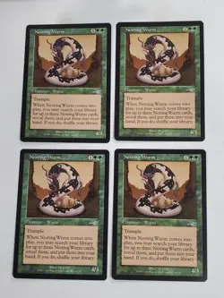 MTG Playset 4x Nesting Wurm (Nemesis/Green/U) - BGM - Image 1