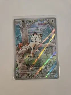 Meowth 106/094 Phantasmal Flames Full Art Holo Pokemon TCG - Image 1