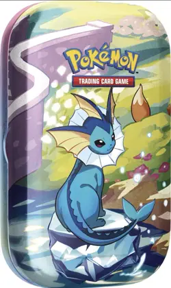 Pokemon TCG Prismatic Mini Tin Vaporeon – Factory Sealed - Image 2