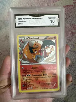 2016 POKEMON XY GENERATIONS RADIANT COLLECTION #RC5 CHARIZARD GMA 10 Gem Mint - Image 1