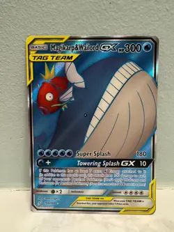 Pokemon Magikarp & Wailord GX Full Art Ultra Rare Holo 160/181 Sm-Team Up - Image 1