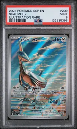 2024 POKEMON SSP EN-SURGING SPARKS #209 SKARMORY IR PSA 9 - Image 1