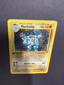 Pokemon Base Set Machamp 8/102 - Holo 1st Edition MP - Image 4
