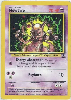 Pokemon Card Trading Card Game Promo No. 14 Blackstar Mewtwo English - Image 1