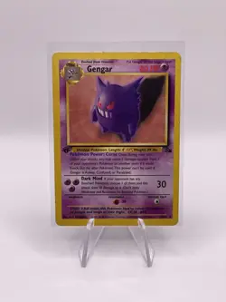 Pokemon Gengar 20/62, 1st Edition Fossil Non Holo HP/DMG - Image 1