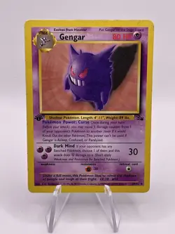 Pokemon Gengar 20/62, 1st Edition Fossil Non Holo HP/DMG - Image 3