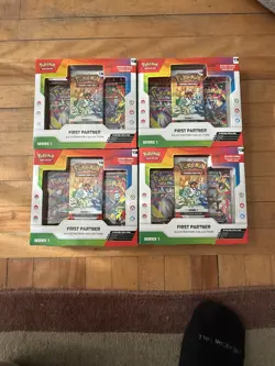 Lot of 4 Pokemon TCG First Partner Illustration Collection Series 1 Boxes NEW - Image 1
