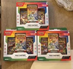 Pokemon TCG First Partner Series 1 Illustration Collection Box Lot Of 3 - Image 1