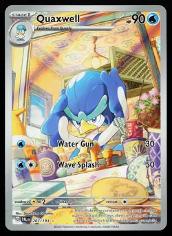 Quaxwell 207/193 Holo Illustration Rare Paldea Evolved Pokemon Card - Image 1