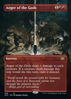 FOIL Anger of the Gods - Borderless - Double Masters 2022 - MTG 2X2 EN-J - Image 1