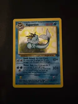 Vaporeon 1999 Pokemon Jungle Unlimited Holo Rare #12/64 - Image 1