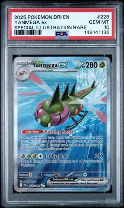 2025 Pokemon DRI En Yanmega Ex Special Illustration Rare #228 PSA 10 Gem - Image 1