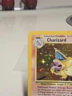 1999 Pokemon Charizard Base Unlimited Holo 4/102 Heavy Play - Image 2