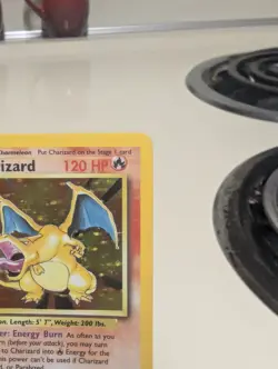 1999 Pokemon Charizard Base Unlimited Holo 4/102 Heavy Play - Image 3