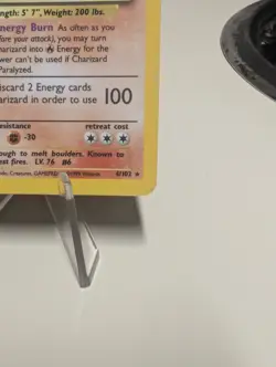 1999 Pokemon Charizard Base Unlimited Holo 4/102 Heavy Play - Image 5
