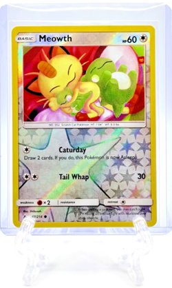 MEOWTH 2019 Pokemon TCG Unbroken Bonds #147/214 REVERSE HOLO COMMON UNPLAYED - Image 1