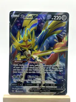 Zacian V 195/202 Ultra Rare Sword & Shield Pokemon Near Mint - Image 1