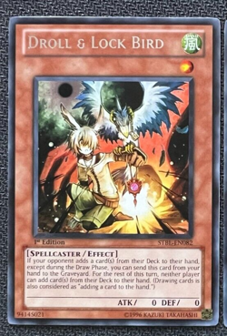 Yugioh Droll & Lock Bird 1st Edition Rare STBL-EN082 NM - Image 1