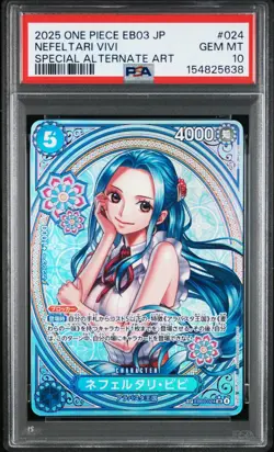 PSA 10 Nefeltari Vivi One Piece Card EB03-024 SP Foil Super Rare JP - Image 1