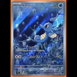 TAG 10 GEM MT Horsea Illustration Rare 2024 Pokemon Pokemon Scarlet & Violet - Image 3