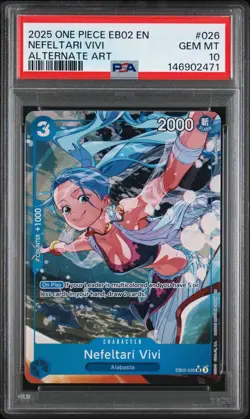 PSA 10 2025 ONE PIECE EB02 ANIME 25TH COLLECTION 026 NEFELTARI VIVI ALT ART - Image 1