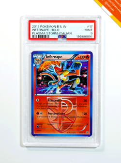 Pokemon PSA 9 Infernape #17 Holo Uragano Plasma Bianco e Nero 2013 Italiano - Image 1