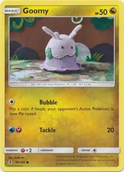 Goomy 94/145 Common Guardians Rising Sun & Moon Pokemon Card 2017 NM - Image 1
