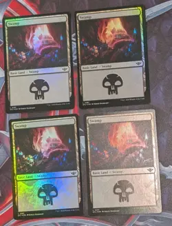 MTG 4 x *FOIL * OTJ SWAMP #281 NM - Image 1