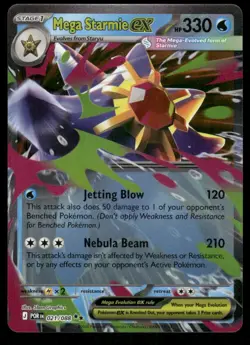 Pokemon Cards Mega Starmie ex 021/088 Perfect Order Double Rare NM *3 - Image 1