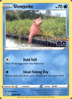 Slowpoke #19/78 - Common - Pokemon Go 2022 - Near Mint - Image 1