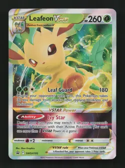 Leafeon VSTAR SWSH195 Promo SWSH Black Star Pokemon Near Mint - Image 1