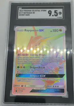 2018 POKEMON CELESTIAL STORM RAYQUAZA GX #177 SECRET/HYPER SGC 9.5 MINT #7713240 - Image 5
