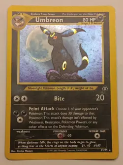 Umbreon 13/75 Neo Discovery Holo Rare Vintage Pokemon TCG Original MOONBREON - Image 1