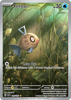 Feebas 198/191 Illustration Rare Surging Sparks Pokemon NM/M - Image 4