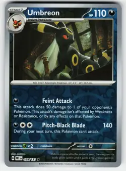 Umbreon 059/131 Rare SV: Prismatic Evolutions Pokemon Reverse Holo NM - Image 1