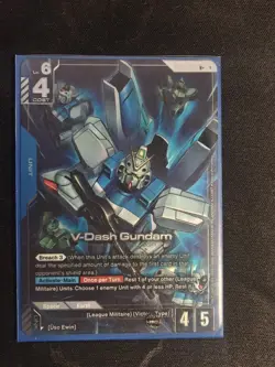 GUNDAM CARD GAME GD04-006 R+ V-DASH GUNDAM - HOLO FOIL - PHANTOM ARIA Alt Art - Image 1