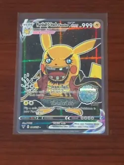 Pikachu Black Beard Pokemon Card Holo GX VSTAR VMAX GX EX TRAINER Cosplay ART 13 - Image 1
