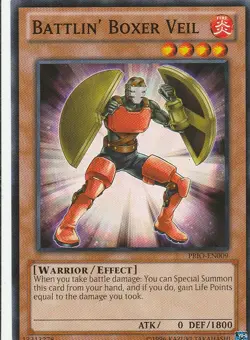YUGIOH CARD - 1 x BATTLIN BOXER VEIL PRIO-EN009 - Image 1